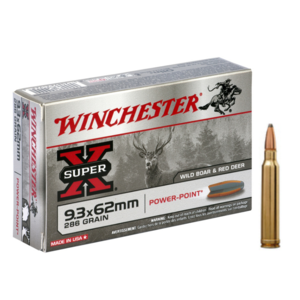 Munições Winchester Power Point Super X - 9.3x62 - 286grains