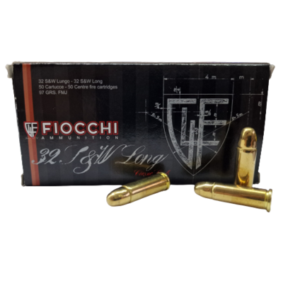 Munições Fiocchi .32 S&W Long FMJ - 97grains