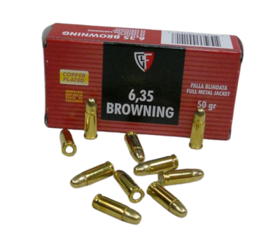 Munições Fiocchi FMJ - 6.35mm - 50grains